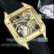 Super Clone Cartier Santos Dumont Yellow Gold Skeleton Dial Blue Strap (2)_th.jpg
